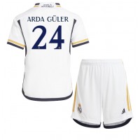 Real Madrid Arda Guler #24 Heimtrikotsatz Kinder 2023-24 Kurzarm (+ Kurze Hosen)